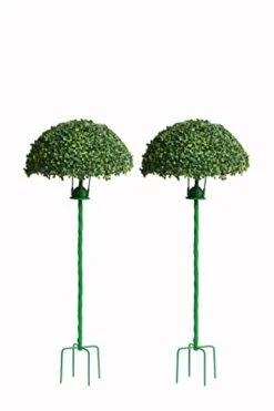 2pcsSolar Artificial Plant Topiary Ball Lights,Faux Boxwood Decorative Ball Solar Decor With 7 Color LED Lights Built-in For Backyard, Balcony,Garden Wedding And Home Decorative Sightseeing Tree Lamp
