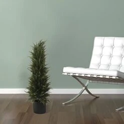 Softflame 33in Artificial Tall Cedar Topiary Tree Cypress Potted Plants, Artificial Plant Perfect For Home Office Indoor Decoration -Green Leaf Store 41LJtLFvlfL