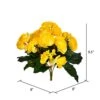 Vickerman 9.5" Artificial Yellow Polyester Begonia Bush 16 Vickerman 9.5" Artificial Yellow Polyester Begonia Bush -Green Leaf Store 41MH9rfooJL