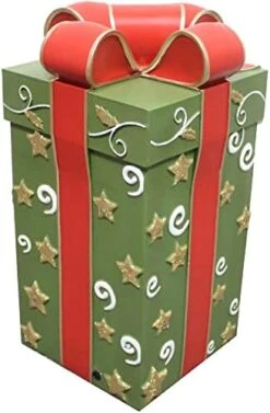 Fraser Hill Farm Christmas Pedestal Topiary Decoration | 4-Ft. Tall In Resin Urn | FFRS050-0FIN-RED, Red, Green, Black, Gold -Green Leaf Store 41No LkD7yL. AC