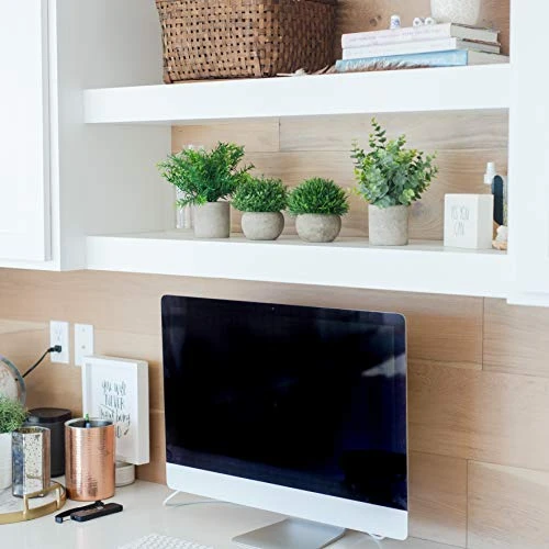 GreenCallow Artificial Plants For Home Decor Indoor. 4 Mini Plants, Rosemary Faux Plant Decor, Eucalyptus Plant, Grass Faux Plants. Small Fake Plants For Shelf Or Desk Plant Artificial Greenery Décor 3 GreenCallow Artificial Plants For Home Decor Indoor. 4 Mini Plants, Rosemary Faux Plant Decor, Eucalyptus Plant, Grass Faux Plants. Small Fake Plants For Shelf Or Desk Plant Artificial Greenery Décor - Image 3