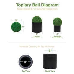 NatraHedge Artificial Topiary Ball Set - Faux Foliage Balls For Garden, Wedding, Home Décor, And Backyard (Juniper Cypress - 10" X 10" - 2 Pack) -Green Leaf Store 41PaEOcAEWS