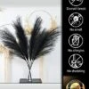 Tall 43'' Black 3-pcs Artificial Faux Pampas Grass Tall, Decor For Living Room / Wedding Decoration Floor Vase Filler -Green Leaf Store 41QTe0jZZEL
