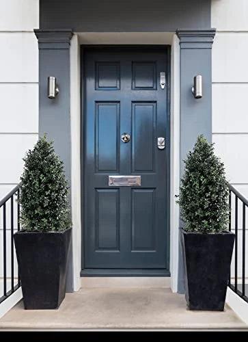 Momoplant 2.5FT-30Inch Artificial Plants Tree Shaped Boxwood Topiary Cone Topiaries Bushes Potted Fake Plants Outdoor/Indoor Decor(Set Of 2) 3 Momoplant 2.5FT-30Inch Artificial Plants Tree Shaped Boxwood Topiary Cone Topiaries Bushes Potted Fake Plants Outdoor/Indoor Decor(Set Of 2) - Image 3