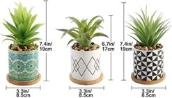 Letinaner Artificial Succulent Plants Fake Pineapple In Pots Artificial Faux Plants Greenery Decorations For Hotel Restaurant Home Office Kitchen Table, Set Of 3 7 Letinaner Artificial Succulent Plants Fake Pineapple In Pots Artificial Faux Plants Greenery Decorations For Hotel Restaurant Home Office Kitchen Table, Set Of 3 -Green Leaf Store 41TADn1HBLL