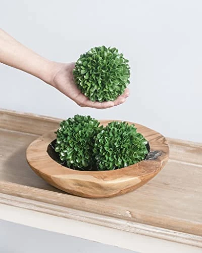 A&B Home 4" Faux Boxwood Topiary Ball Botanical/Green, Modern Greenary Home Décor 5 A&B Home 4" Faux Boxwood Topiary Ball Botanical/Green, Modern Greenary Home Décor - Image 5