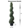 4' Spiral Boxwood Artificial Topiary Trees Indoor Or Outdoor In Plastic Pot Front Porch Decor (2 Pack Lush) -Green Leaf Store 41UM7kBa2gL