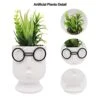 ALIWINER Artificial Succulents Plants With Ceramic Pot Decor Figurines Living Room Decor Home Decoration