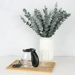 Tiyard 12pcs Eucalyptus Stems 18" Tall Artificial Eucalyptus Leaves Greenery Decor Faux Eucalyptus Real Touch For Wedding Bouquet Centerpiece Home Decor -Green Leaf Store 41WblTkqTWL