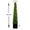 2 X Artificial Premium Quality Topiary Boxwood Pyramid Trees In Black Square Planter For Indoor Outdoor Decor, UV Stable (4ft/120cm) … -Green Leaf Store 41X8zyhUQML
