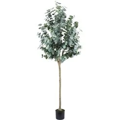 Artificial Eucalyptus Tree 6ft(71") Tall Fake Eucalyptus Plants With 1140 Silver Dollar Leaves Faux Silk Eucalyptus Stems With Planter Artificial Tree For Indoor Outdoor Home Office Shop Decoration