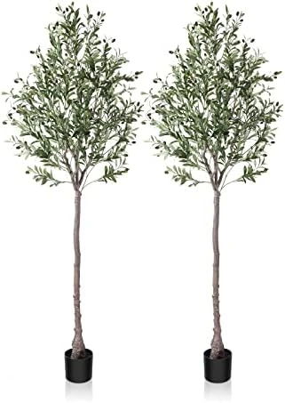 Dr.Planzen Artificial Olive Tree,7FT Tall Fake Plant Faux Olive Plants For Indoor,Natural Fake Tree,Artificial Silk Plants For Office Home Living Room Floor Patio Greening Porch Decor,Set Of 1. 12 Dr.Planzen Artificial Olive Tree,7FT Tall Fake Plant Faux Olive Plants For Indoor,Natural Fake Tree,Artificial Silk Plants For Office Home Living Room Floor Patio Greening Porch Decor,Set Of 1. - Image 12