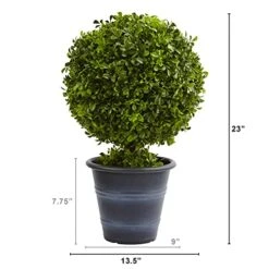 Nearly Natural 4560 23" Boxwood Ball Topiary -Green Leaf Store 41Z6hyYp6FL