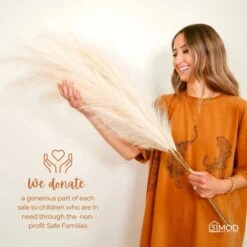 31Mod Faux Pampas Grass With 4 Large Artificial Pampas Grass Stems — 43" (Set Of 4), No-Shedding And Low Maintenance Pampas Grass Decor, Fake Pampas Grass, Pampas Grass Large, Boho Decor (43") 11 31Mod Faux Pampas Grass With 4 Large Artificial Pampas Grass Stems — 43" (Set Of 4), No-Shedding And Low Maintenance Pampas Grass Decor, Fake Pampas Grass, Pampas Grass Large, Boho Decor (43") -Green Leaf Store 41ZkyPJTc5L