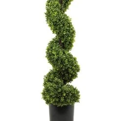 Season’s Need 4ft Artificial Boxwood Spiral Topiary Plants, Indoor Entryway, Living Room Or Covered Front Porch Home Decor, Faux Fake Plant Decoration, Set Of 2 -Green Leaf Store 41c0MioFHIL