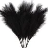 ZIFTY 7-Pcs 38"/3.1FT Faux Pampas Grass Large Tall Fluffy Artificial Fake Flower Boho Decor Bulrush Reed Grass For Vase Filler Farmhouse Home Wedding Decor (Black) -Green Leaf Store 41eIyAaFN8L