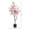 Nearly Natural 4ft. Cherry Blossom Artificial Tree, Pink -Green Leaf Store 41ezQ2zulvL