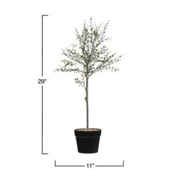 Creative Co-Op DF2615 29" H Thyme Topiary In Pot Faux Botanicals, Green -Green Leaf Store 41g0655IhRL