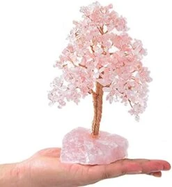KALIFANO Premium Natural Tree Of Life (414 Gemstone Count) Chakra Crystal Tree With Rose Quartz Base With Healing Properties - Bonsai Feng Shui Money Tree For Healing And Luck 15 KALIFANO Premium Natural Tree Of Life (414 Gemstone Count) Chakra Crystal Tree With Rose Quartz Base With Healing Properties - Bonsai Feng Shui Money Tree For Healing And Luck -Green Leaf Store 41h9fltRFuS. AC