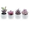 Tiita Artificial Faux Succulents In Pots Fake Plants Ceramic Arrangement Planter Small Mini Tiny Decoration For Home Office Desk Window Sill Bathroom Bedroom Outdoor Indoor 4 Set -Green Leaf Store 41iciSz7I6L