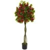 Nearly Natural 5’ Bougainvillea Artificial Topiary Tree, Red,26"D X 26"W X 5'H 13 Nearly Natural 5’ Bougainvillea Artificial Topiary Tree, Red,26"D X 26"W X 5'H -Green Leaf Store 41k0KL7dfhL