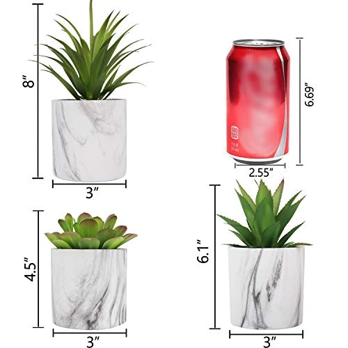 C APPOK Artificial Succulents Plants Faux Succulent Flocking Potted Plants - 4 Pack Fake Succulents Decorative Green Potted Plant In Pots For Home, Desk Decor, Office Decoration 4 C APPOK Artificial Succulents Plants Faux Succulent Flocking Potted Plants - 4 Pack Fake Succulents Decorative Green Potted Plant In Pots For Home, Desk Decor, Office Decoration - Image 4