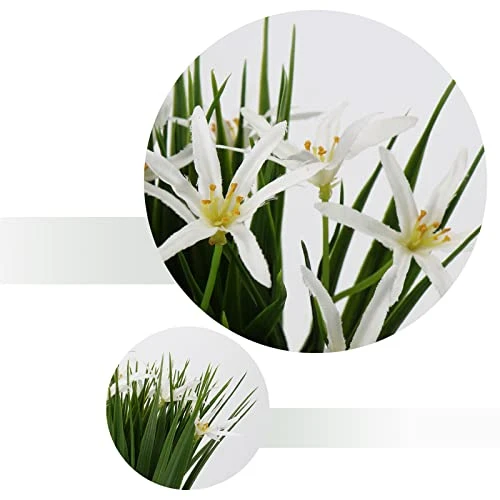 Briful Small Artificial Grass Plant Decor Wheat Fake Plant With Flowers In Ceramic Pot Real Touch Potted Greenery Faux Plant For Kitchen Countertop Tabletop Bookshelf Coffee Decorations 4 Briful Small Artificial Grass Plant Decor Wheat Fake Plant With Flowers In Ceramic Pot Real Touch Potted Greenery Faux Plant For Kitchen Countertop Tabletop Bookshelf Coffee Decorations - Image 4