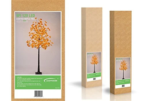 LIGHTSHARE 6FT 120LED Artificial Lighted Maple Tree Warm White Fall Decorations Indoor Ourdoor, Orange 4 LIGHTSHARE 6FT 120LED Artificial Lighted Maple Tree Warm White Fall Decorations Indoor Ourdoor, Orange - Image 4