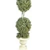 Admired By Nature ABN4X002-FROSGRN Faux Preserved Boxwood Topiary Artificial Plant Tree Tabletop With Double Pot, Frosted Green, 2 Balls-FROSGRN 21 Admired By Nature ABN4X002-FROSGRN Faux Preserved Boxwood Topiary Artificial Plant Tree Tabletop With Double Pot, Frosted Green, 2 Balls-FROSGRN -Green Leaf Store 41n7pdnN7BL