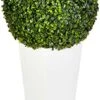 Nearly Natural 6404 Artificial Plant (Indoor/Outdoor) 28†Boxwood Topiary Ball In White Tower Planter, Green,15"Dx15"Wx28"H 13 Nearly Natural 6404 Artificial Plant (Indoor/Outdoor) 28†Boxwood Topiary Ball In White Tower Planter, Green,15"Dx15"Wx28"H -Green Leaf Store 41nKnzQbfkL