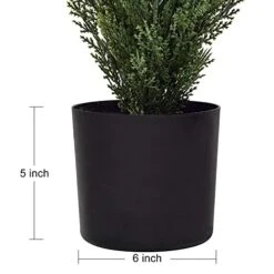 DearHouse 2 Pack 4 Foot Artificial Topiary Cedar Trees Potted Indoor Outdoor Plants, Artificial Cedar Topiary Trees Uv Rated Potted Plants In Plastic Pot 8 DearHouse 2 Pack 4 Foot Artificial Topiary Cedar Trees Potted Indoor Outdoor Plants, Artificial Cedar Topiary Trees Uv Rated Potted Plants In Plastic Pot -Green Leaf Store 41ner81LWCL