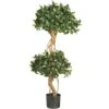 Nearly Natural 5233 Sweet Bay Double Ball Topiary Silk Tree, 4-Feet, Green,49.5" X 9" X 9" 4 Nearly Natural 5233 Sweet Bay Double Ball Topiary Silk Tree, 4-Feet, Green,49.5" X 9" X 9" -Green Leaf Store 41oV60M5t0L
