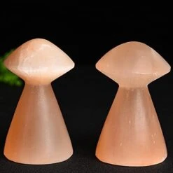 AMOYSTONE Orange Selenite Crystal Christmas Tree Ornaments Nature Crystal Decorative Tree Statue Reiki Home Decor Christmas Stocking Stuffer 5.0" 1PC -Green Leaf Store 41obKrNXGrL. AC