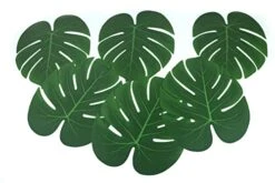 Hopeak Artificial Palm Leaves, 24 Pieces Large Palm Leaves For Hawaiian Luau Party Jungle Beach Theme Party Birthday Party Table And Wall Decorations -Green Leaf Store 41otWtnObpL