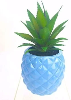 Golden Pineapple Ananas Potted Artificial Succulents Faux Plants Home Office Tabletop Decoration (Gold) -Green Leaf Store 41p26PMipYL. AC
