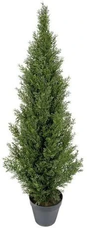 Silk Tree Warehouse One UV Rated Outdoor Artificial 4 Foot Cedar Topiary Tree