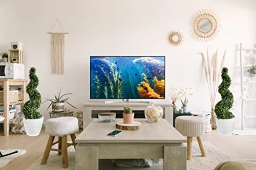 35 Inch/2.95 Ft Artificial Topiary Tree Outdoor Boxwood Spiral Topiary Trees Faux Topiary Trees, Set Of 2 Artificial Topiaries Tree 2 35 Inch/2.95 Ft Artificial Topiary Tree Outdoor Boxwood Spiral Topiary Trees Faux Topiary Trees, Set Of 2 Artificial Topiaries Tree - Image 2