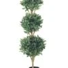 Set Of 2 Potted Artificial Sweet Bay Triple Ball Topiary Trees 4' -Green Leaf Store 41sv5QKoWLL