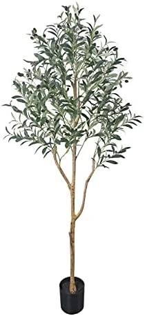 Phimos Artificial Olive Tree Tall Fake Potted Olive Silk Tree With Planter Large Faux Olive Branches And Fruits Artificial Tree For Modern Home Office Living Room Floor Decor Indoor (6.23FT) 8 Phimos Artificial Olive Tree Tall Fake Potted Olive Silk Tree With Planter Large Faux Olive Branches And Fruits Artificial Tree For Modern Home Office Living Room Floor Decor Indoor (6.23FT) - Image 8