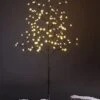 Lightshare Cherry Blossom Tree 5FT 128 LED Lighted Tree For Decoration Inside And Outside, Home Patio Wedding Festival Christmas Decor, Warm White -Green Leaf Store 41tRyA6GupL