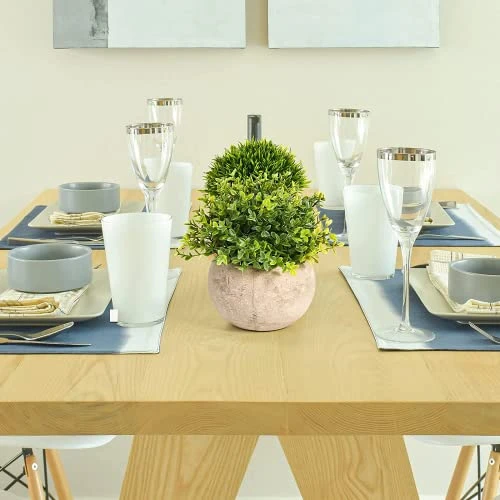 Velener Mini Sage Green Potted Boxwood Topiary Artificial Plants For Home Decor Indoor, Farmhouse House Plant Office Small Desk Shelf Apartment Coffee Bar Bathroom Decor Guest Room, Small Fake Plant 6 Velener Mini Sage Green Potted Boxwood Topiary Artificial Plants For Home Decor Indoor, Farmhouse House Plant Office Small Desk Shelf Apartment Coffee Bar Bathroom Decor Guest Room, Small Fake Plant - Image 6