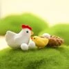 Everd1487HH 12Pcs Miniature Hen Chicken Family Egg Statue Figurine Garden Decor,Novely And Funny Home Ornaments Children Gift-one -Green Leaf Store 41uO4SWPS8L
