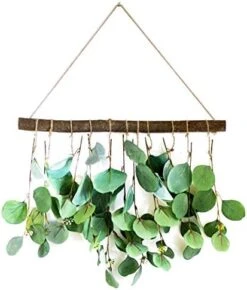 LokoVynes Artificial Eucalyptus Wall Decor - Wall Hanging Eucalyptus Greenery Gives Any Room A Natural, Trendy, Modern Feel - Boho Bedroom Decorations, Bathroom Wall Decor, Kitchen Decorations -Green Leaf Store 41urdP2pbAL. AC