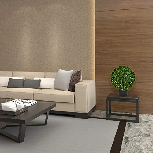 Vickerman Everyday 20 Inch Artificial Pre-Lit Boxwood Topiary Ball - UV Resistant Indoor Outdoor - Potted Natural Green - Home Patio Tabletop Faux Bush Decoration 2 Vickerman Everyday 20 Inch Artificial Pre-Lit Boxwood Topiary Ball - UV Resistant Indoor Outdoor - Potted Natural Green - Home Patio Tabletop Faux Bush Decoration - Image 2