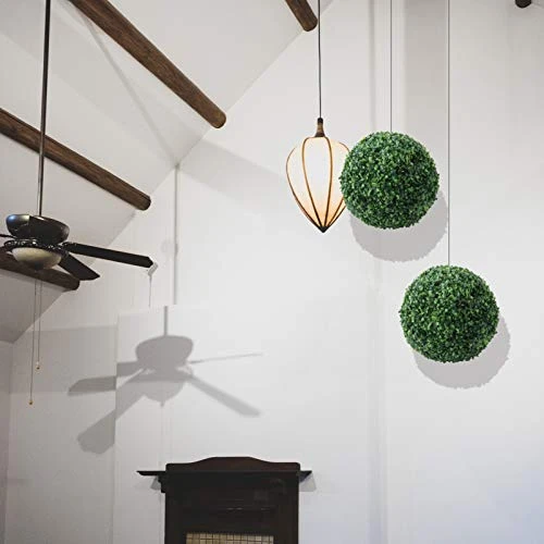 VOSAREA Artificial Plants Plant Boxwood Sphere Decor Artificial Grass Pendant Ceiling Hanging Grass Artificial Plant Topiary Balls Artificial Topiary Balls (36CM) Office Decor 3 VOSAREA Artificial Plants Plant Boxwood Sphere Decor Artificial Grass Pendant Ceiling Hanging Grass Artificial Plant Topiary Balls Artificial Topiary Balls (36CM) Office Decor - Image 3