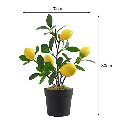 UNIE Artificial Lemon Topiary Mini Tree Potted Fake Plants In Pot For Home Office Decorations 3 UNIE Artificial Lemon Topiary Mini Tree Potted Fake Plants In Pot For Home Office Decorations - Image 3