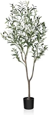 Dr.Planzen Artificial Olive Tree,7FT Tall Fake Plant Faux Olive Plants For Indoor,Natural Fake Tree,Artificial Silk Plants For Office Home Living Room Floor Patio Greening Porch Decor,Set Of 1. 8 Dr.Planzen Artificial Olive Tree,7FT Tall Fake Plant Faux Olive Plants For Indoor,Natural Fake Tree,Artificial Silk Plants For Office Home Living Room Floor Patio Greening Porch Decor,Set Of 1. - Image 8