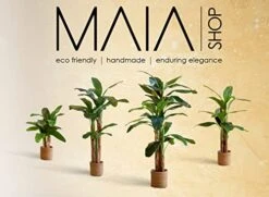 Artificial Banana Tree, Made With The Best Materials, Ideal For Home Decoration, Artificial Plant 7 Feet Tall - 83 Inches -Green Leaf Store 41wIPMUHAoL