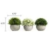 Tuokor Small Artificial Plants 5 Inch Mini Plastic Fake Green Topiary Shrubs With Pot For Home Décor (Green & White Set) -Green Leaf Store 41y8DpeanTL