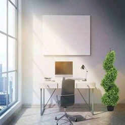 MOMO Plant Two Sets 3Ft Artificial Plants Boxwood Leave Topiary Tree Spiral Indoor/Outdoor Potted Fake Plant Green (35inch) 10 MOMO Plant Two Sets 3Ft Artificial Plants Boxwood Leave Topiary Tree Spiral Indoor/Outdoor Potted Fake Plant Green (35inch) -Green Leaf Store 41yV3BnVjTL